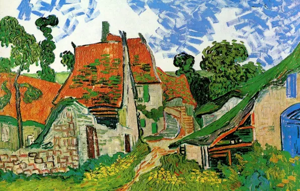 Картинка ступени, Vincent van Gogh, Village Street, in Auvers