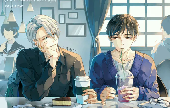 Аниме, арт, Yuri on Ice, Юрий на льду, Виктор Никифоров, Юри Катсуки