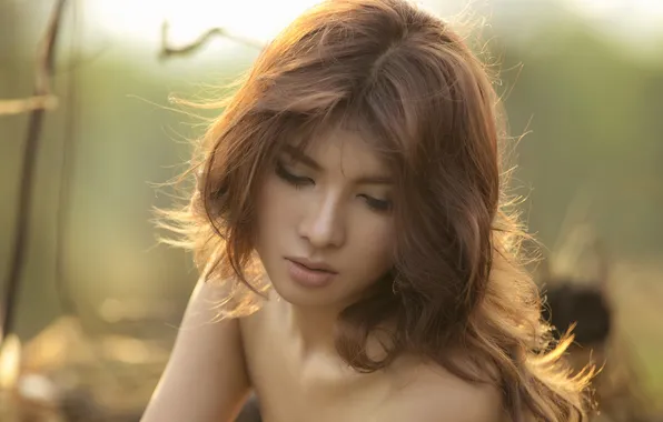 Взгляд, девушка, портрет