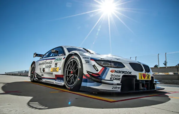 Картинка Солнце, BMW, Car, Race, Front, Sun, Day, DTM