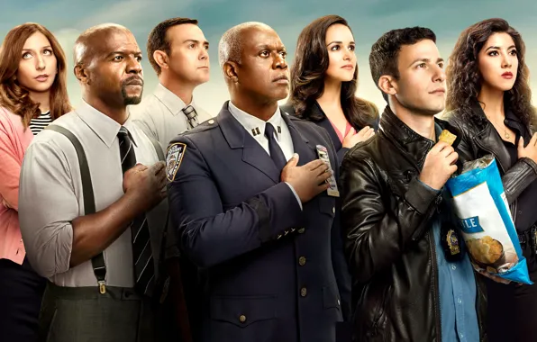 Сериал, Terry Crews, Терри Крюс, Andy Samberg, Chelsea Peretti, Andre Braugher, Stephanie Beatriz, Melissa Fumero