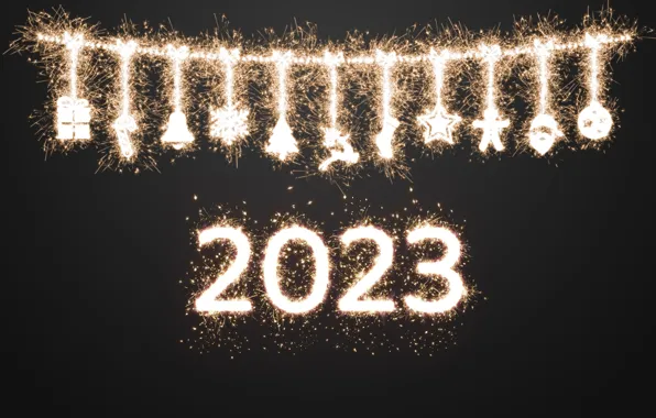 Картинка золото, Новый Год, цифры, golden, happy, New Year, fireworks, sparkle