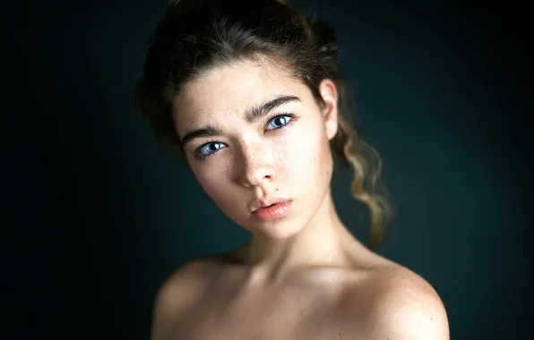 Картинка девушка, портрет, веснушки, прелесть, боке, Alexander Vinogradov