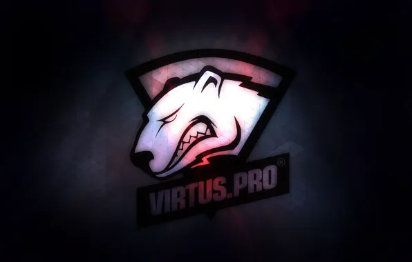 Свет, линии, треугольники, logo, black background, csgo, cs go, virtus pro