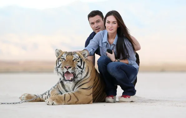 Megan Fox, Тигр, Цепь, Меган, Tiger, Brian Austin Green