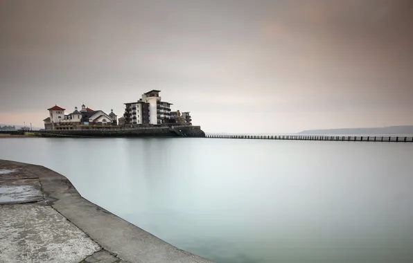 Море, мост, England, Weston-Super-Mare