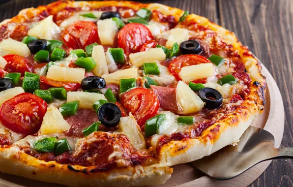 Картинка pizza, cheese, flour, ingredients, dough colors