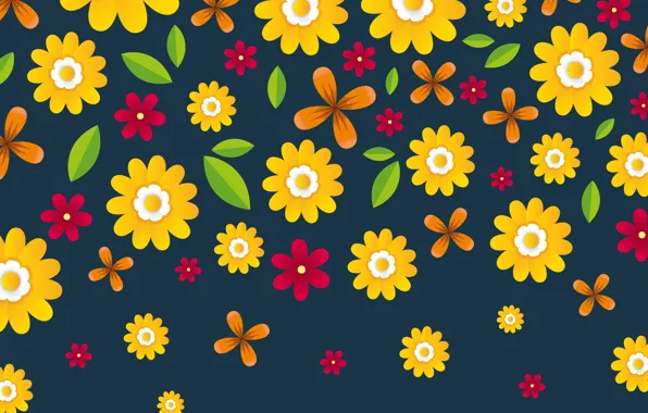 Картинка цветы, текстура, Flowers, синий фон, background