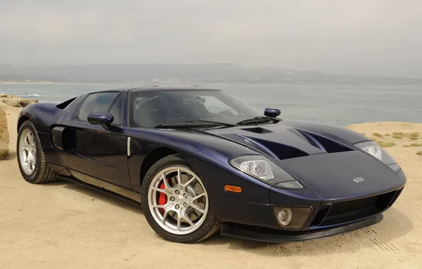 Картинка ford, gt, beach