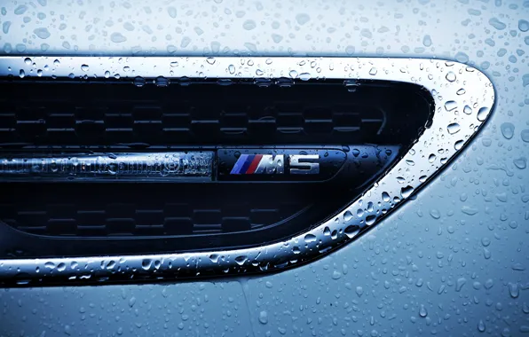 Картинка капли, макро, бмв, BMW M5