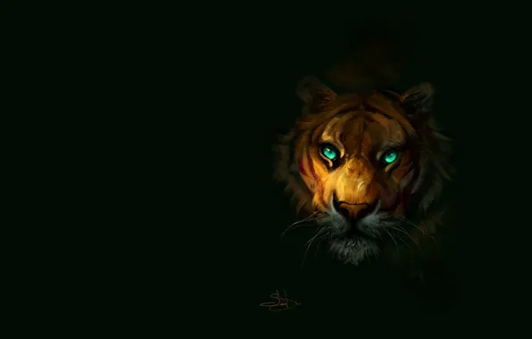 Картинка тигр, хищник, арт, by SalamanDra-S