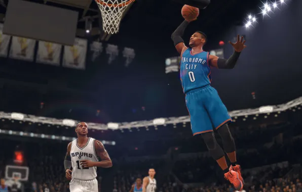 Sport, game, NBA, Electronic Arts, San Antonio Spurs, Oklahoma City Thunder, basktball, NBA LIVE 18