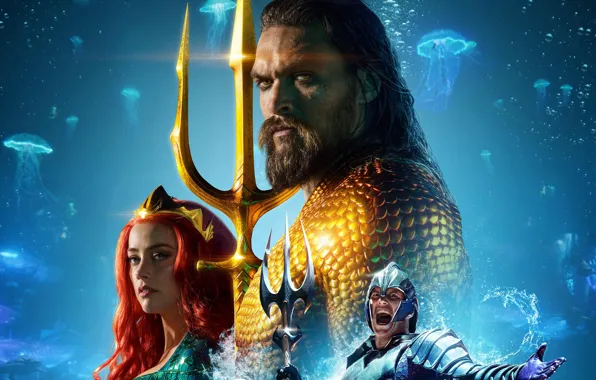 Море, Amber Heard, Aquaman, Jason Momoa, Arthur, Princess Mera