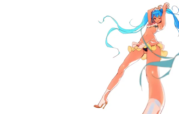 Girl, sexy, lingerie, pantsu, Hatsune Miku, cleavage, Vocaloid, panties