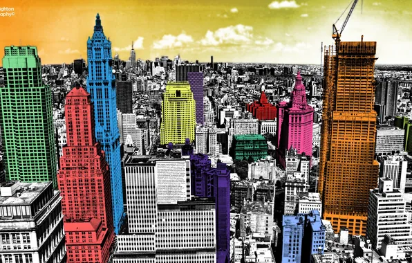 Картинка город, небоскребы, нью-йорк