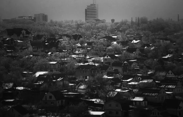 Зима, днепропетровск, тоннельная балка, ДНЕПР, частный сектор