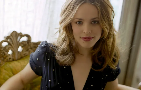 Взгляд, девушка, лицо, актриса, Rachel McAdams, Рэйчел МакАдамс