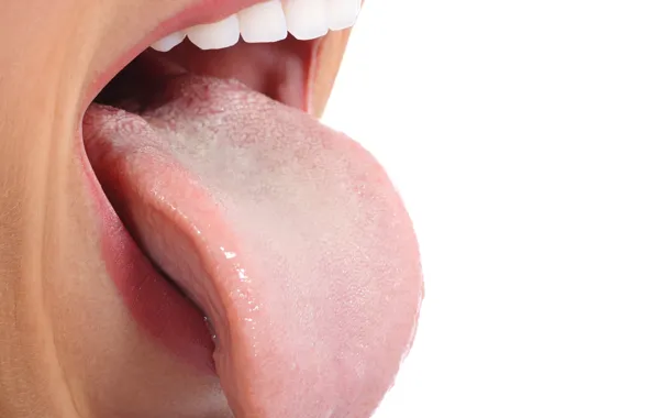 Woman, lips, tongue, teeth