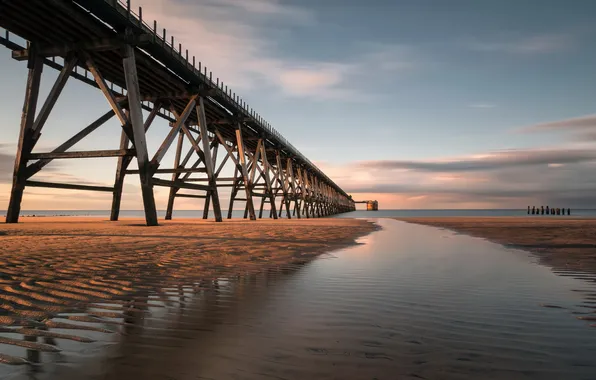 Картинка Beach, Sea, Steetley Pier, Hartlepool, Northeast