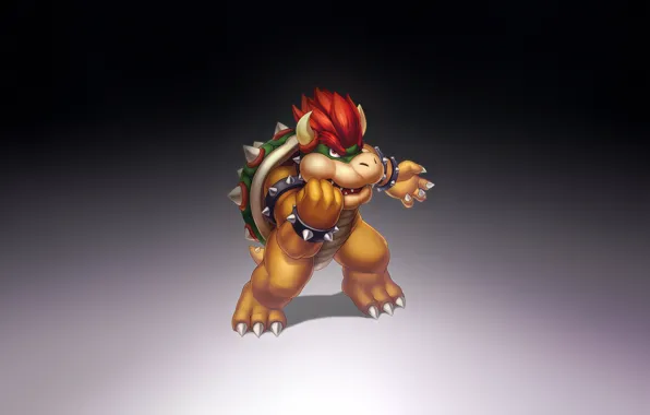 Fantasy, Art, Background, Illustration, Minimalism, Super Mario, Character, Bowser