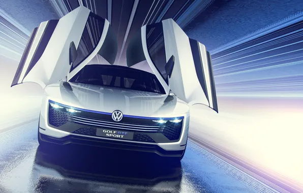 Картинка Concept, Volkswagen, гольф, Golf, фольксваген, Sport, GTE, 2015