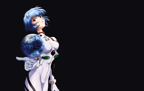 Картинка земля, Neon Genesis Evangelion, Rei, NGE, Ayanami, Evangelion, на ладони