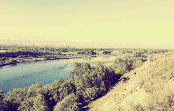 Пейзаж, река Енисей, Красноярский край