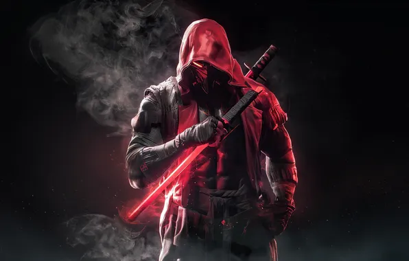 Картинка samurai, red hood, meets