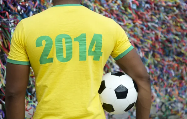 Мяч, футболка, Бразилия, football, кубок мира, World Cup, Brasil, FIFA