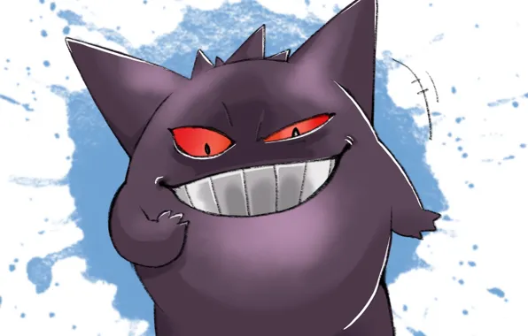 Улыбка, покемон, Pokemon, Генгар