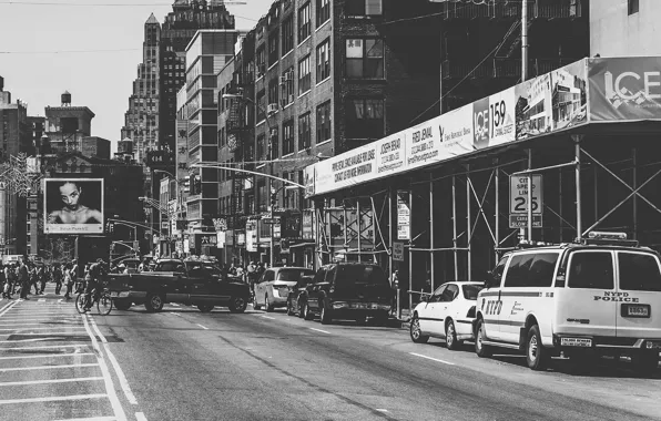 Cars, street, people, everyday life