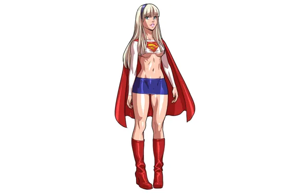 Картинка girl, sexy, legs, mini, comics, blonde, hero, belly
