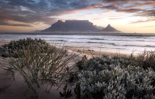 Sunset, Cape Town, Table Mountain, Blouberg Beach