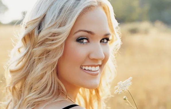 Взгляд, улыбка, зубы, блондинка, певица, Carrie Underwood, country, Кэрри Андервуд