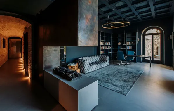 Дизайн, стиль, интерьер, софа, гостиная, Fiesole Residence, by Abimis