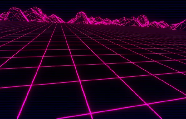 Картинка Фон, Neon, VHS, Synth, Retrowave, Synthwave, New Retro Wave, Futuresynth