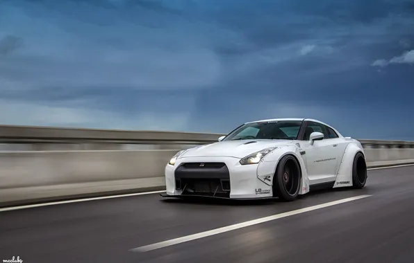 Nissan, turbo, white, road, japan, jdm, tuning, gtr