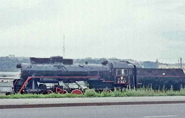 Город, Смоленск, Памятник технике, Паровоз Л-3127