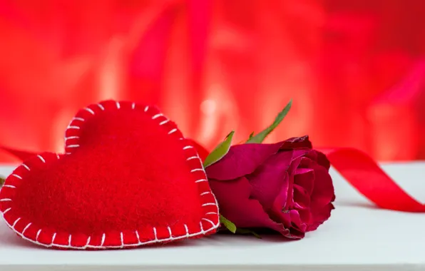 Любовь, подарок, розы, красные, red, love, heart, flowers