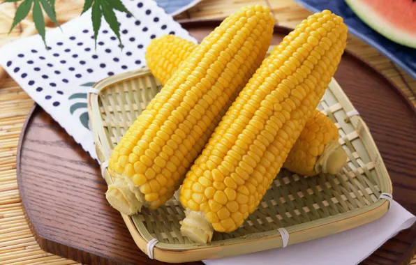 Желтый, цвет, еда, кукуруза, вкусно, corn, злак, полезно
