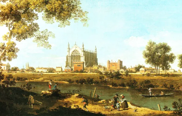 Пейзаж, картина, Canaletto, Каналетто, Giovanni Antonio Canal, Итонский колледж
