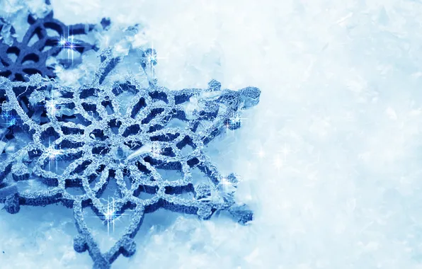 Картинка лед, снег, блеск, новый год, Christmas, снежинка