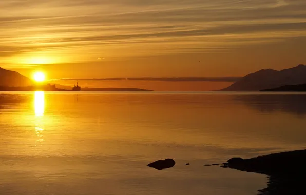 Море, пейзаж, закат