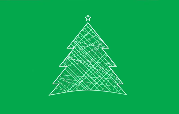 Картинка Christmas, Tree, Minimalist