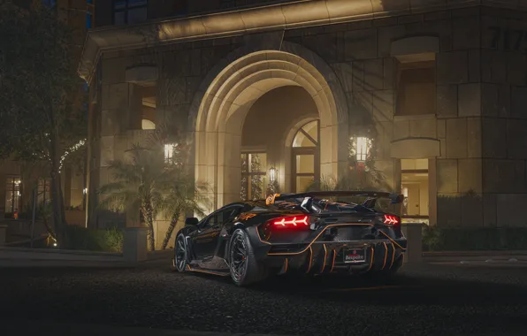 Lamborghini, aventador, svr, taillights
