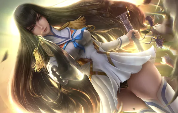 Девушка, меч, Kill la Kill, Satsuki Kiryuuin, limgae