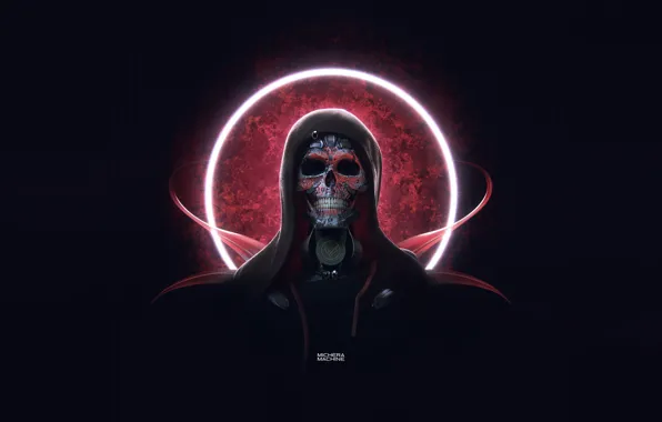 Череп, Арт, Скелет, Creatures, by MICHAEL MICHERA, MICHAEL MICHERA, technoskullmonday