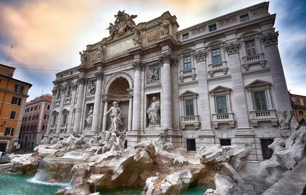 Картинка Рим, Италия, Ватикан, Ватикан (Италия), Fontana di Trevi - Rome Рим