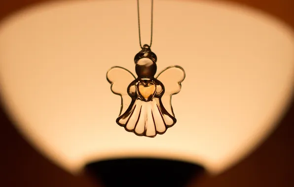 Картинка свет, сердце, лампа, ангел