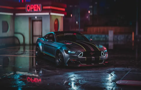 Авто, Игра, Машина, Car, NFS, Спорткар, Ford Mustang GT, Need For Speed 2015